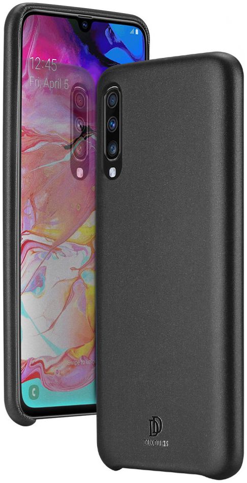 Dux Ducis Skin Lite Kunstleren Coating Hoesje Samsung Galaxy A70 Zwart afbeelding 3