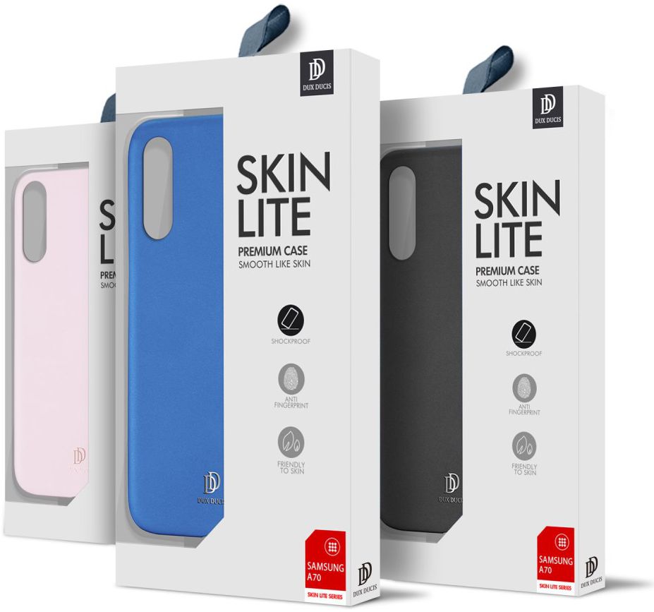 Dux Ducis Skin Lite Kunstleren Coating Hoesje Samsung Galaxy A70 Zwart afbeelding 7