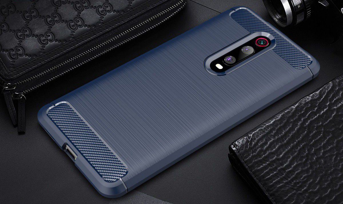 Xiaomi Mi 9T Geborsteld TPU Hoesje Blauw afbeelding 2