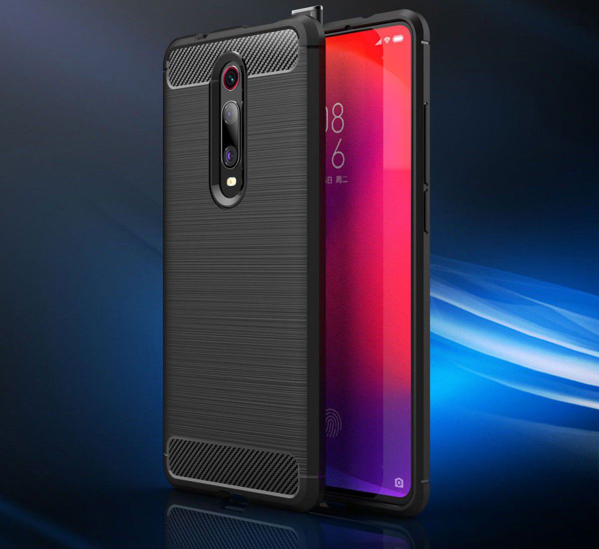 Xiaomi Mi 9T Geborsteld TPU Hoesje Blauw afbeelding 9