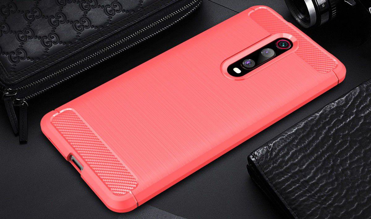 Xiaomi Mi 9T Geborsteld TPU Hoesje Rood afbeelding 2