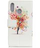 Motorola One Vision Portemonnee Hoesje met Kleurrijke Bloemen Print
