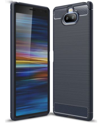 Sony Xperia 20 Geborsteld TPU Hoesje Blauw Hoesjes