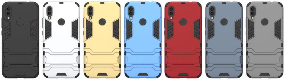 Redmi Note 7 Hoesje Hybride met Stand Zwart afbeelding 11