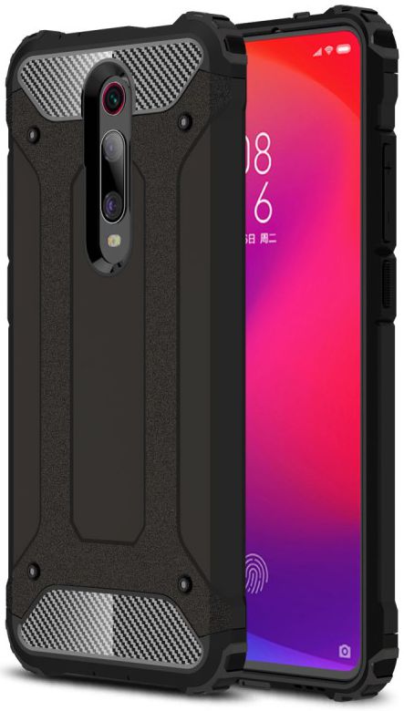 Xiaomi Mi 9T Hybride Hoesje Zwart afbeelding 1