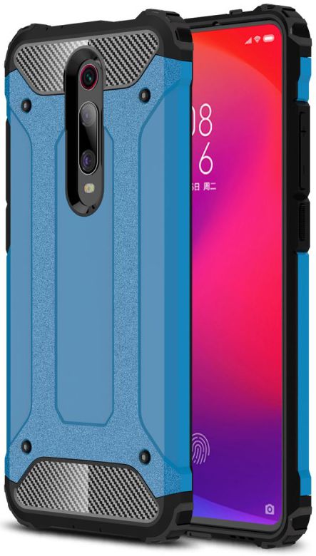 Xiaomi Mi 9T Hybride Hoesje Licht Blauw afbeelding 1