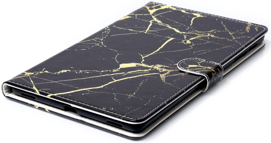 Samsung Galaxy Tab A 10.1 (2019) Book Hoes met Marmer Print Zwart afbeelding 6