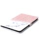 Samsung Galaxy Tab A 10.1 (2019) Book Hoes met Marmer Print Roze