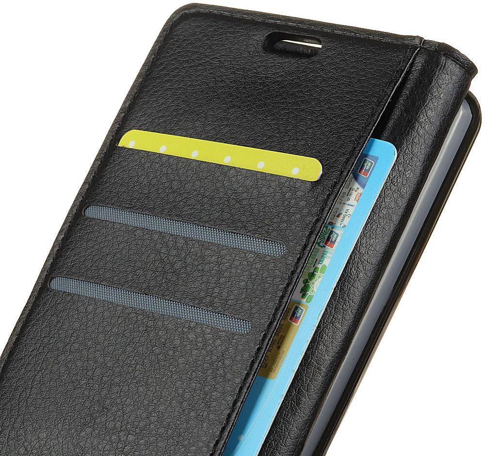 Motorola One Vision Portemonnee Hoesje Zwart afbeelding 2