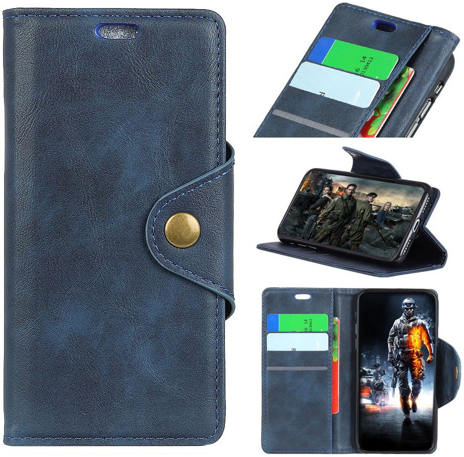 Motorola One Vision Vintage Portemonnee Hoesje Blauw afbeelding 8