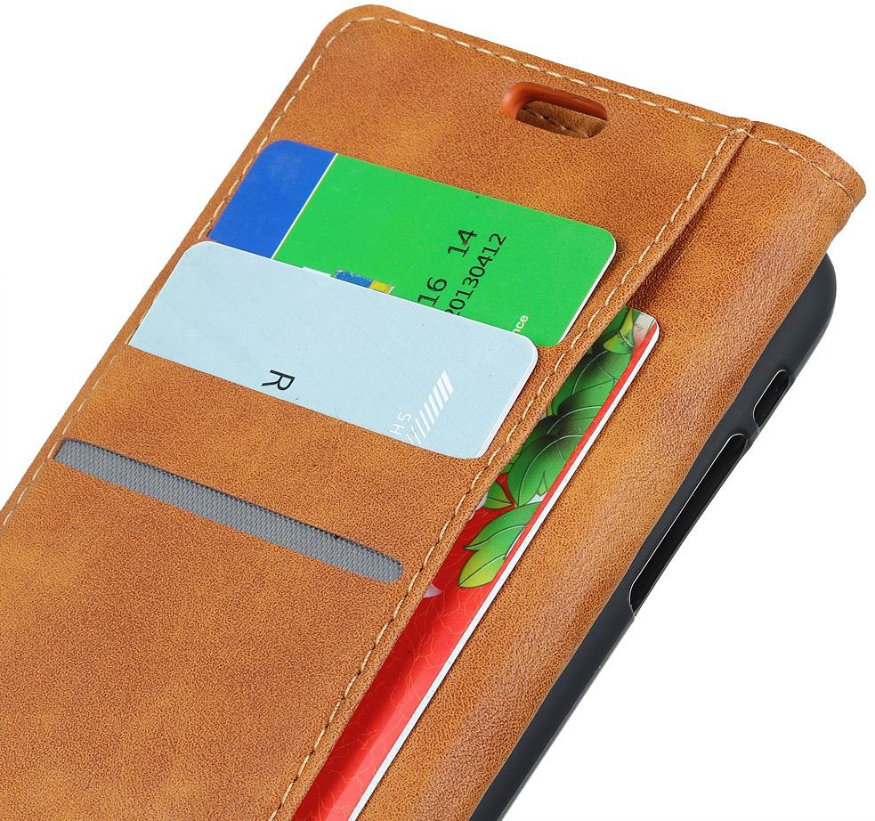 Motorola One Vision Vintage Portemonnee Hoesje Bruin afbeelding 5