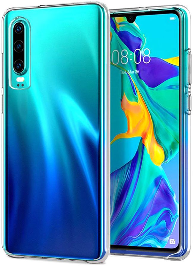 Huawei P30 Hoesje Dun TPU Transparant afbeelding 1