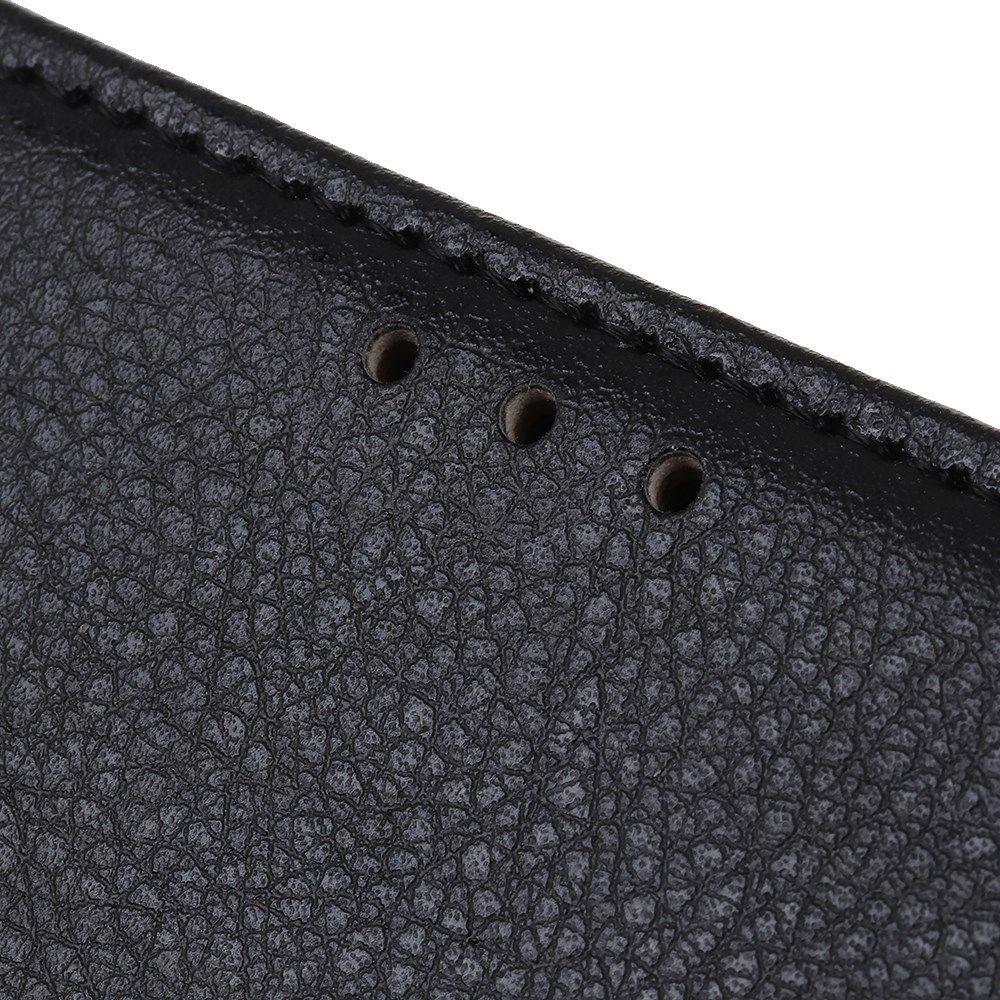 Alcatel 1S (2019) Litchi Skin Portemonnee Hoesje Zwart afbeelding 7