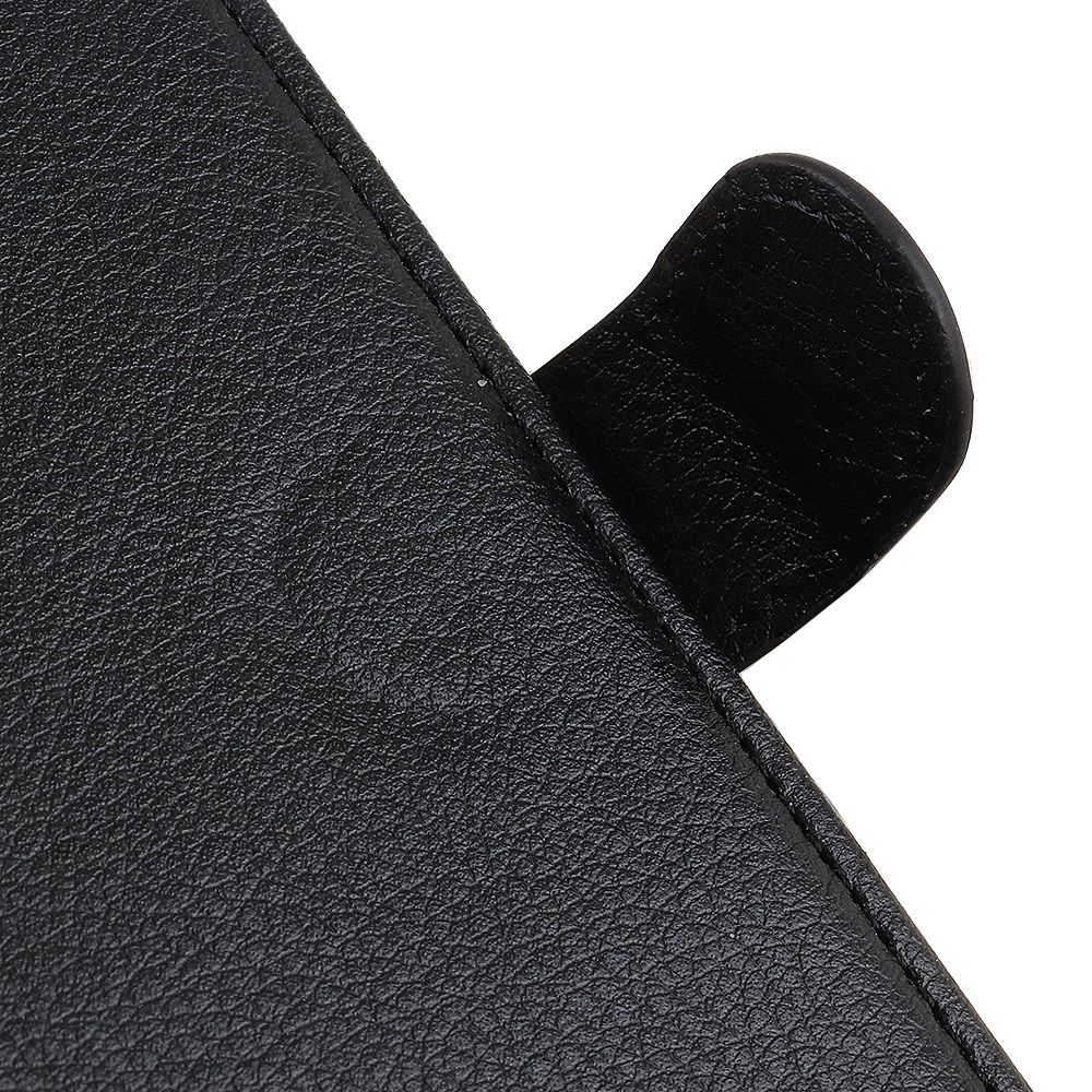 Alcatel 1S (2019) Litchi Skin Portemonnee Hoesje Zwart afbeelding 8