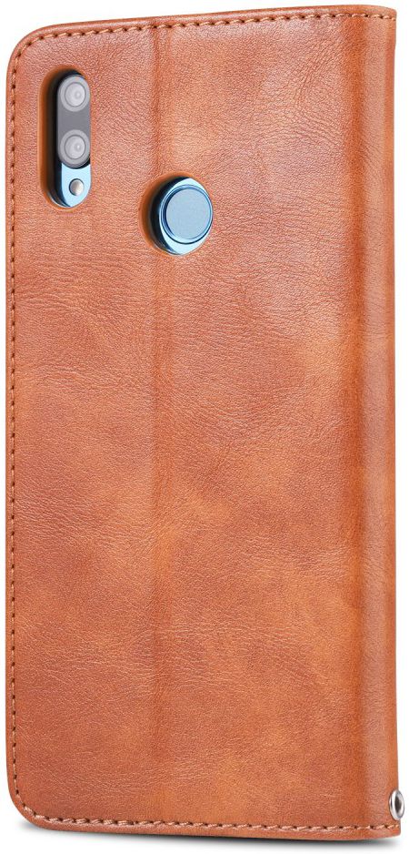 AZNS Retro Huawei Y7 (2019) Portemonnee Stand Hoesje Bruin afbeelding 6