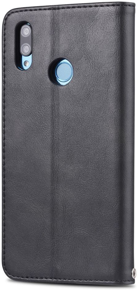 AZNS Retro Huawei Y7 (2019) Portemonnee Stand Hoesje Zwart afbeelding 3
