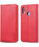 AZNS Retro Huawei Y7 (2019) Portemonnee Stand Hoesje Rood