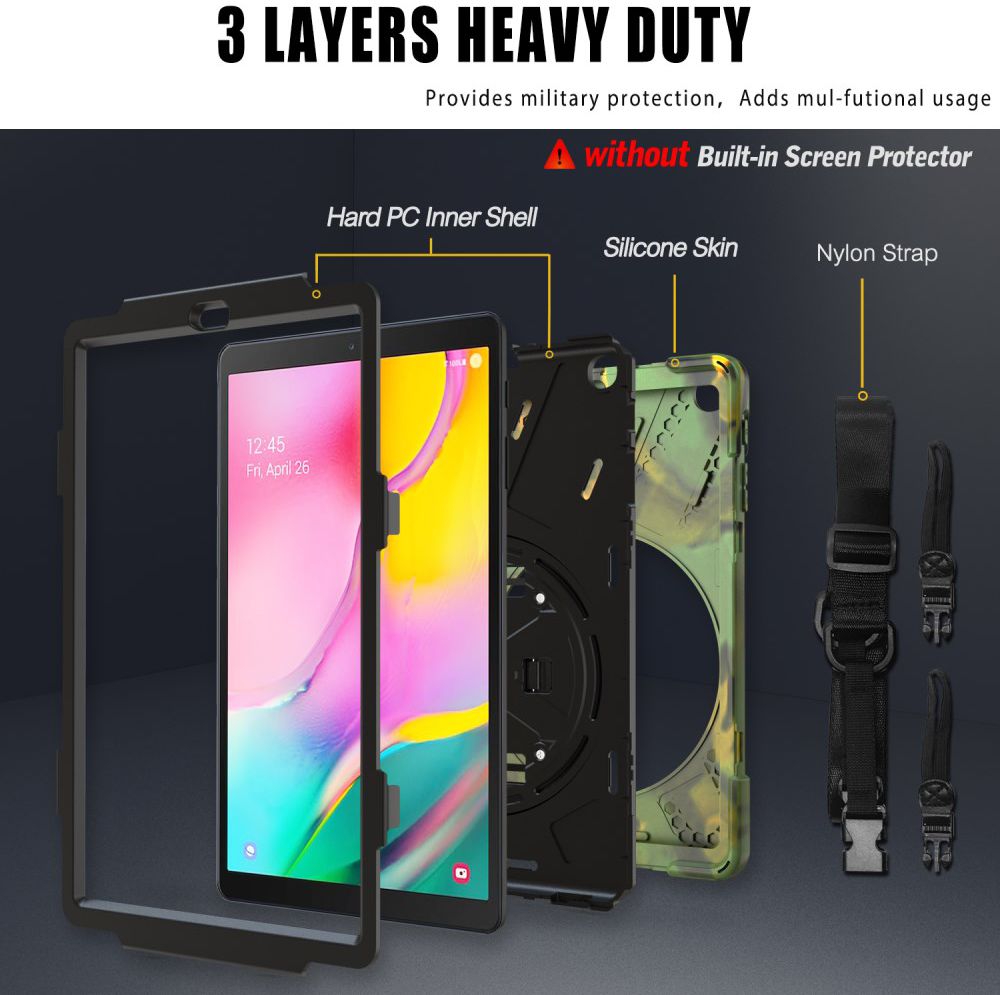 Samsung Galaxy Tab A 10.1 (2019) Hybride Kickstand Hoesje Groen afbeelding 2