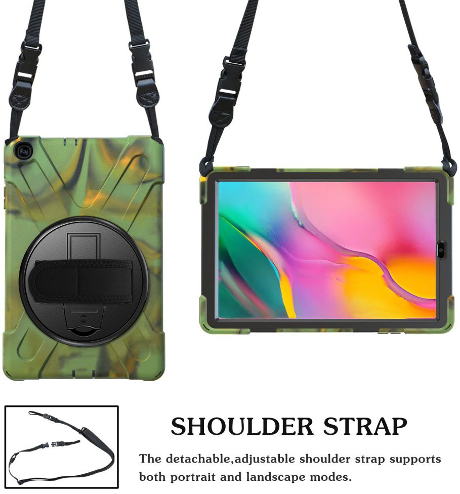 Samsung Galaxy Tab A 10.1 (2019) Hybride Kickstand Hoesje Groen afbeelding 3