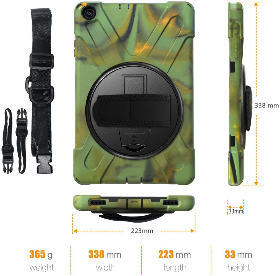 Samsung Galaxy Tab A 10.1 (2019) Hybride Kickstand Hoesje Groen afbeelding 4