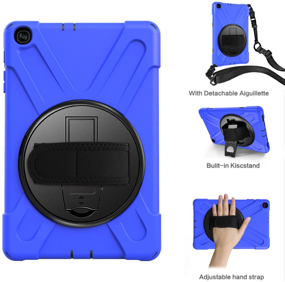Samsung Galaxy Tab A 10.1 (2019) Hybride Kickstand Hoesje Blauw afbeelding 1