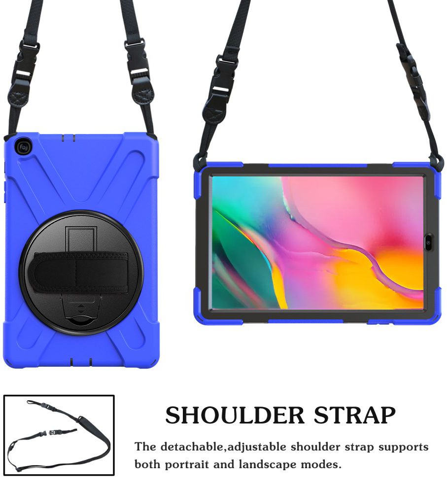 Samsung Galaxy Tab A 10.1 (2019) Hybride Kickstand Hoesje Blauw afbeelding 3