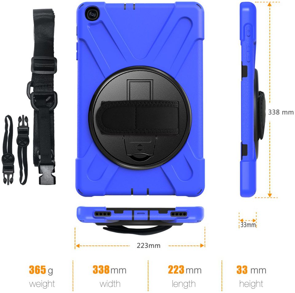 Samsung Galaxy Tab A 10.1 (2019) Hybride Kickstand Hoesje Blauw afbeelding 4