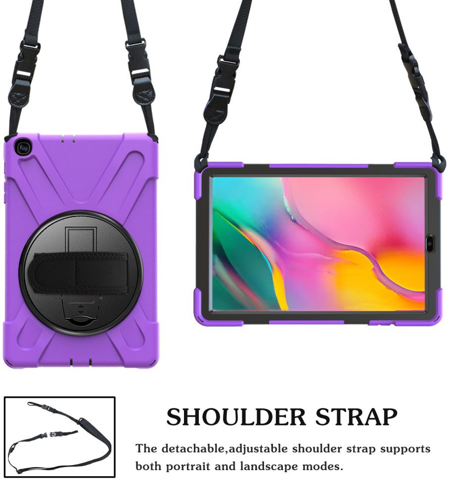 Samsung Galaxy Tab A 10.1 (2019) Hybride Kickstand Hoesje Paars afbeelding 3
