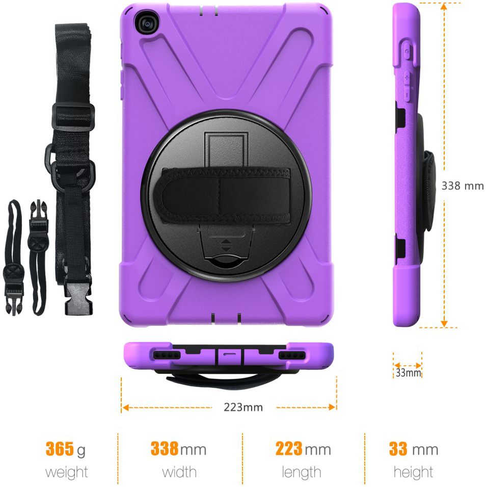 Samsung Galaxy Tab A 10.1 (2019) Hybride Kickstand Hoesje Paars afbeelding 4