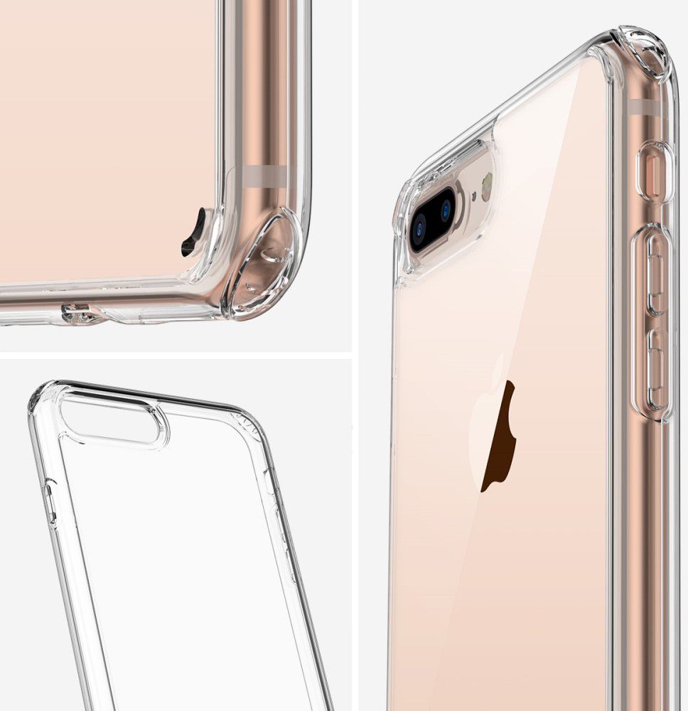 Apple iPhone 8 Plus Hybride Acryl Hoesje Transparant afbeelding 10