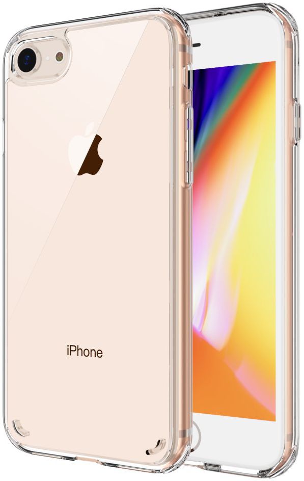 Apple iPhone 8 Plus Hybride Acryl Hoesje Transparant afbeelding 2