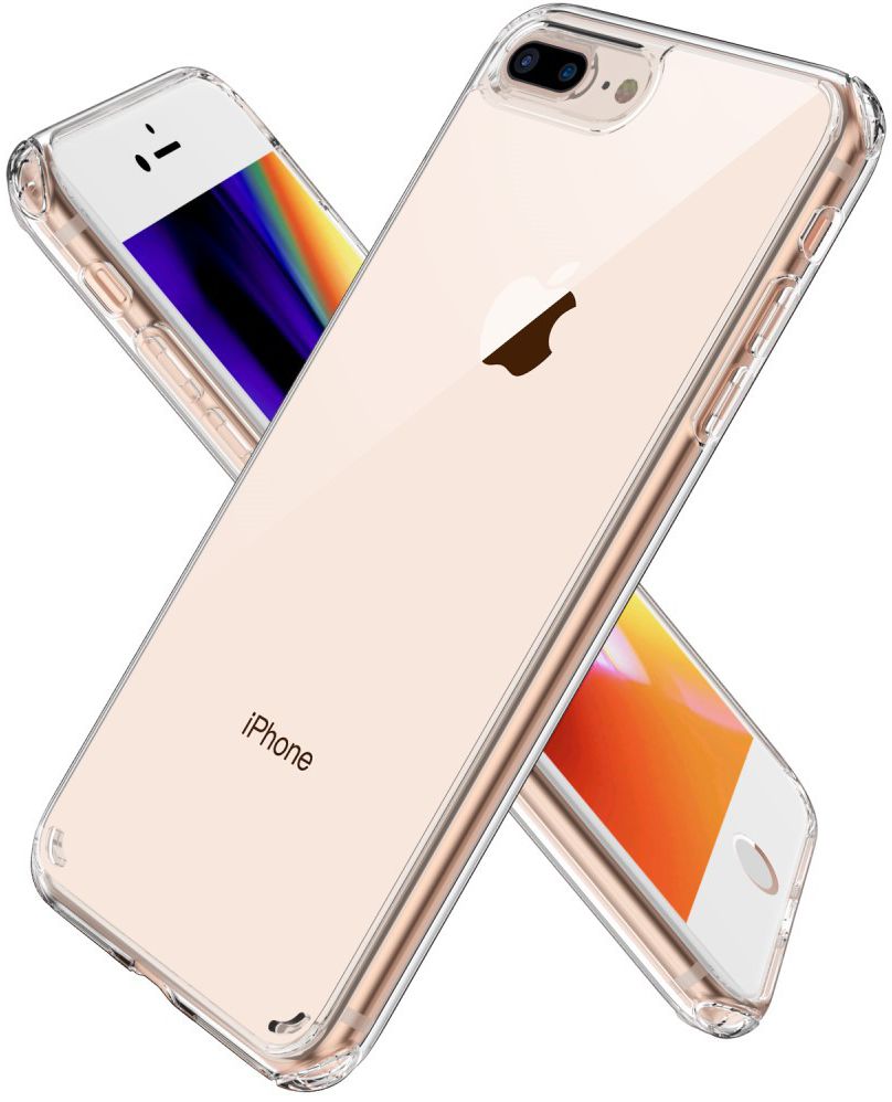 Apple iPhone 8 Plus Hybride Acryl Hoesje Transparant afbeelding 3