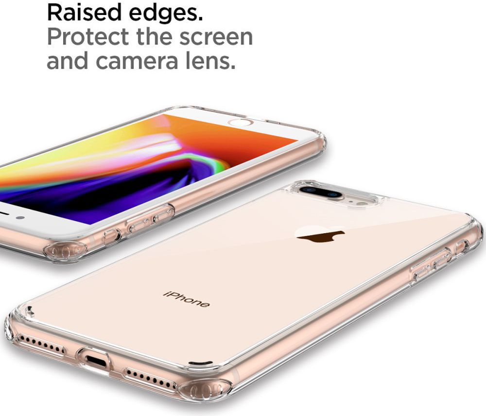 Apple iPhone 8 Plus Hybride Acryl Hoesje Transparant afbeelding 7