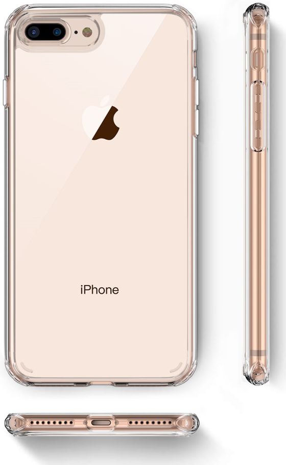 Apple iPhone 8 Plus Hybride Acryl Hoesje Transparant afbeelding 8