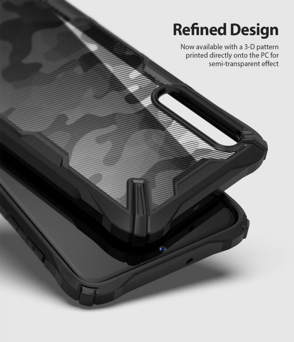 Ringke Fusion X Samsung Galaxy A50 Hoesje Camo Zwart afbeelding 3