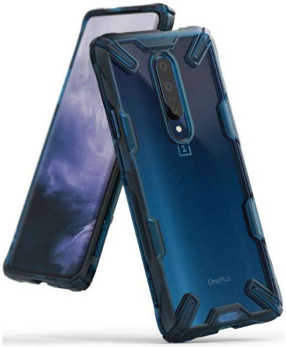 Ringke Fusion X OnePlus 7 Pro Hoesje Blauw afbeelding 1