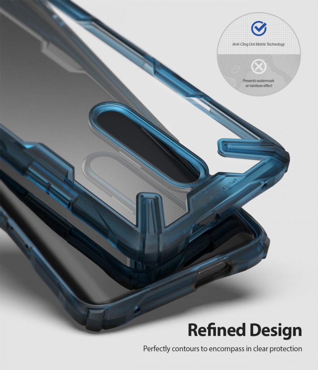 Ringke Fusion X OnePlus 7 Pro Hoesje Blauw afbeelding 2