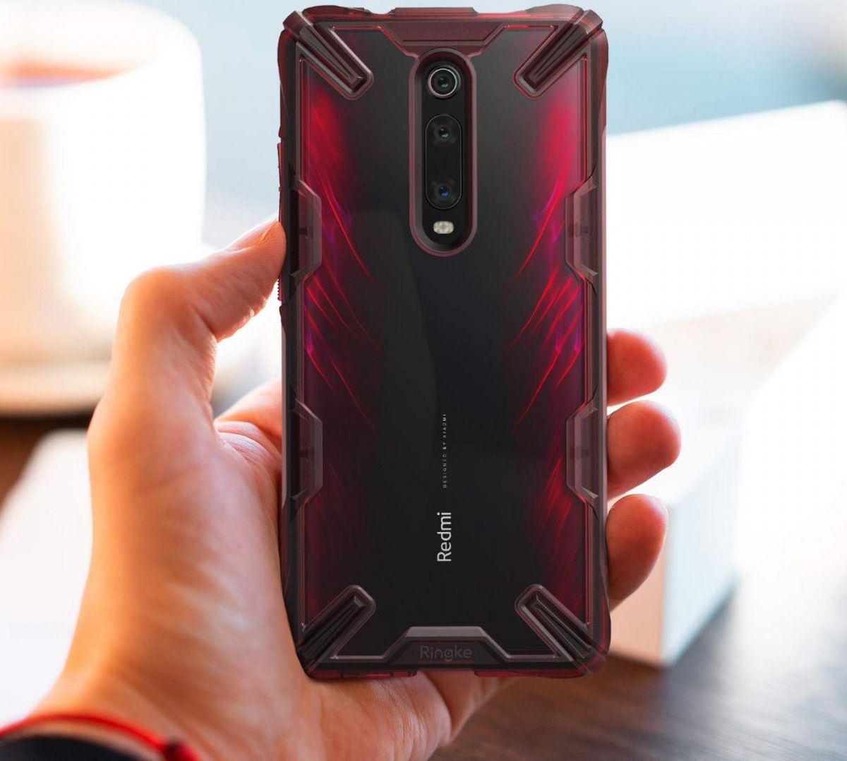 Ringke Fusion X Xiaomi Redmi Mi 9T Hoesje Rood afbeelding 4