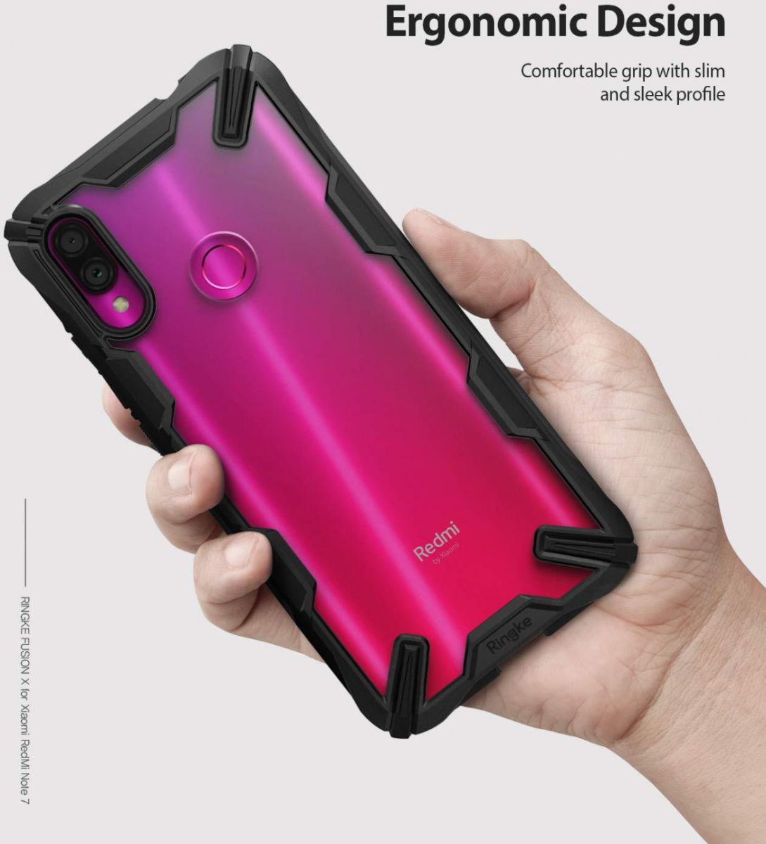 Ringke Fusion X Xiaomi Redmi Note 7 Hoesje Zwart afbeelding 5