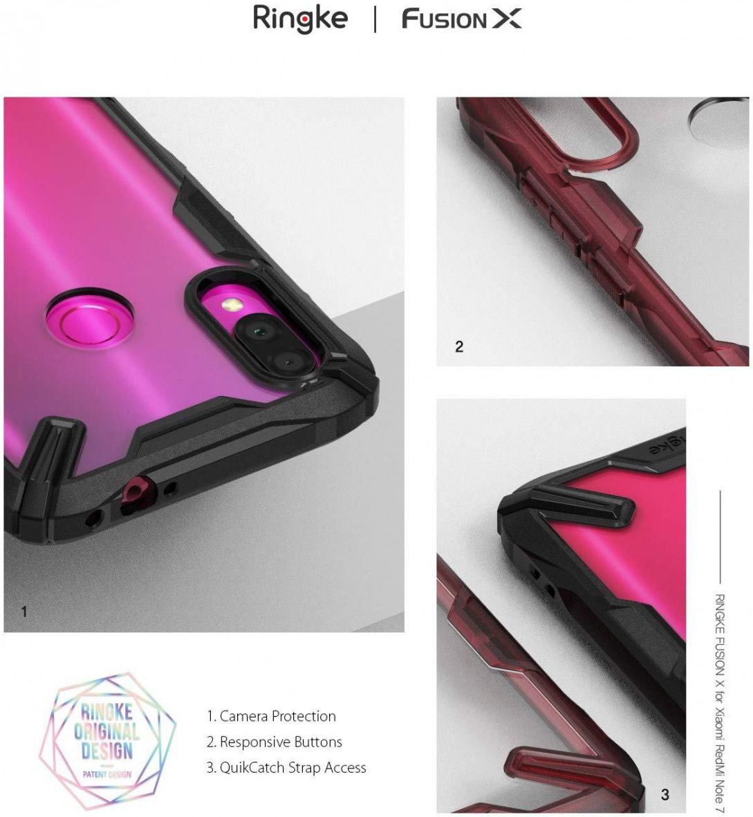 Ringke Fusion X Xiaomi Redmi Note 7 Hoesje Zwart afbeelding 10
