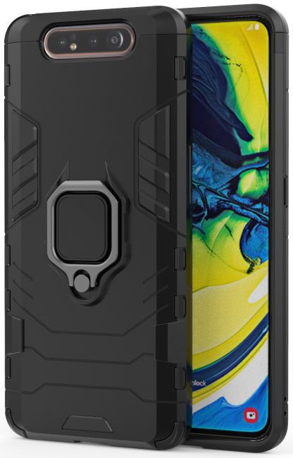 Samsung Galaxy A80 Hybride Hoesje met Kickstand Zwart afbeelding 3