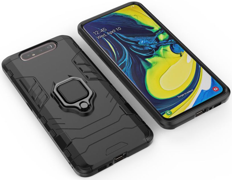 Samsung Galaxy A80 Hybride Hoesje met Kickstand Zwart afbeelding 4