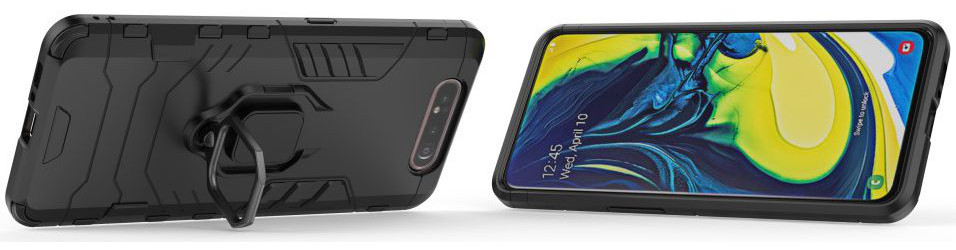 Samsung Galaxy A80 Hybride Hoesje met Kickstand Zwart afbeelding 6