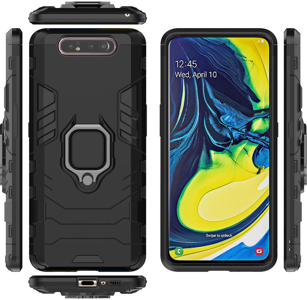 Samsung Galaxy A80 Hybride Hoesje met Kickstand Zwart afbeelding 8