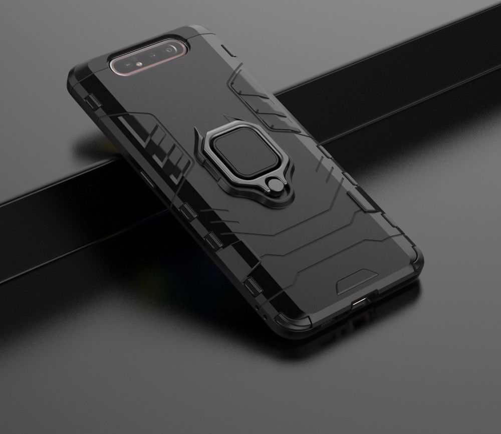 Samsung Galaxy A80 Hybride Hoesje met Kickstand Zwart afbeelding 9