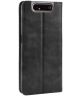 Samsung Galaxy A80 Vintage Portemonnee Hoesje Zwart