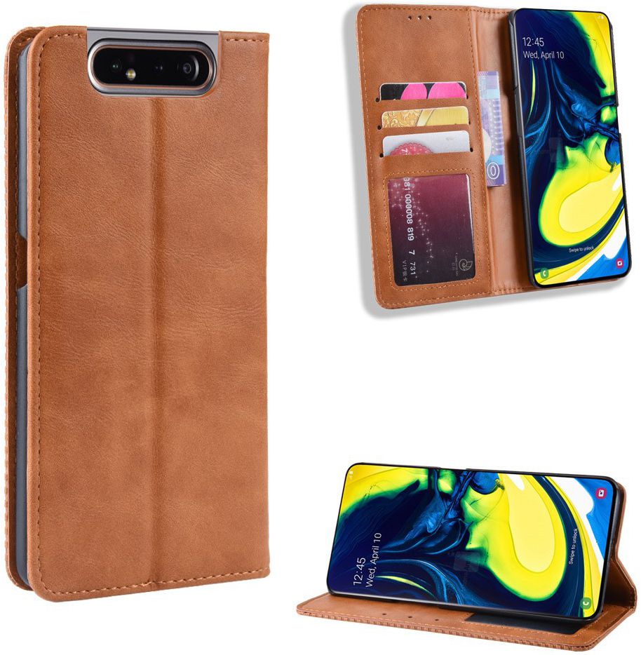 Samsung Galaxy A80 Vintage Portemonnee Hoesje Bruin afbeelding 10