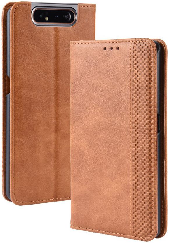 Samsung Galaxy A80 Vintage Portemonnee Hoesje Bruin afbeelding 11