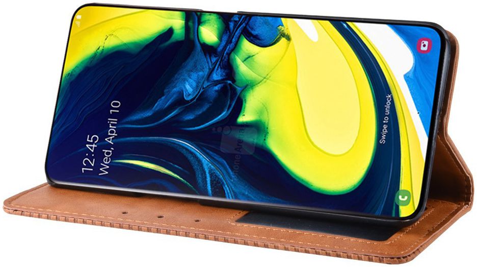 Samsung Galaxy A80 Vintage Portemonnee Hoesje Bruin afbeelding 3