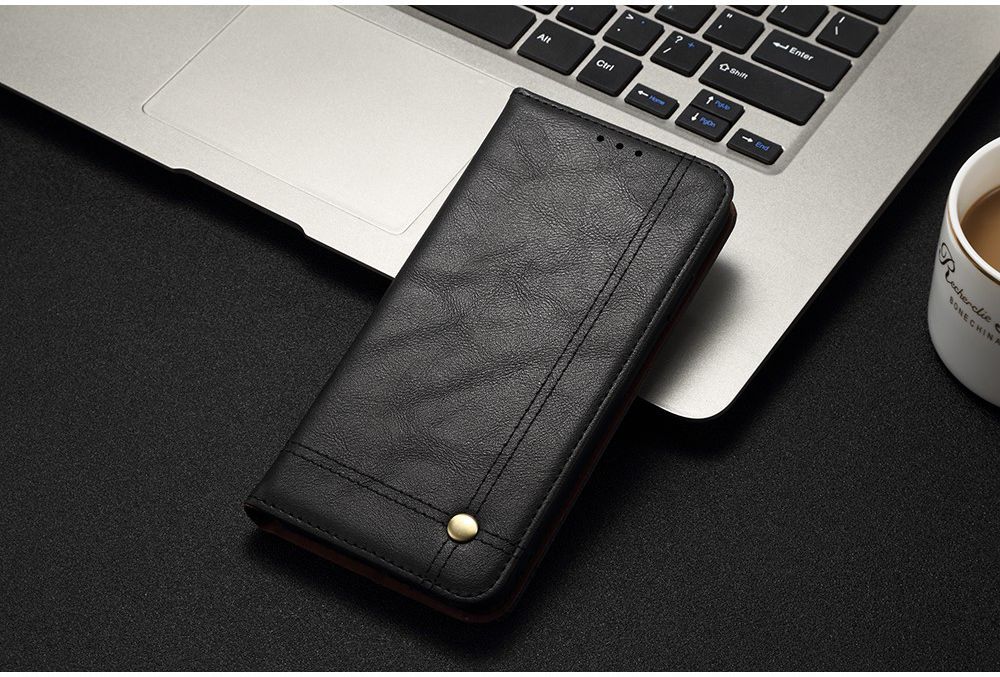 Huawei P Smart Z Portemonnee Vintage Hoesje Zwart afbeelding 7
